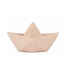 Jouet de bain bateau origami latex d'hévéa nude Oli & Carol