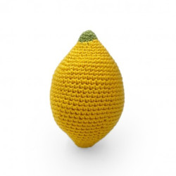 Le citron hochet en crochet pour bébé en coton bio