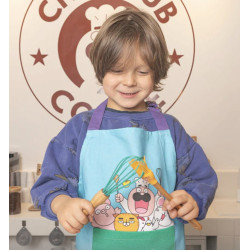 Tablier bleu Chef club en coton