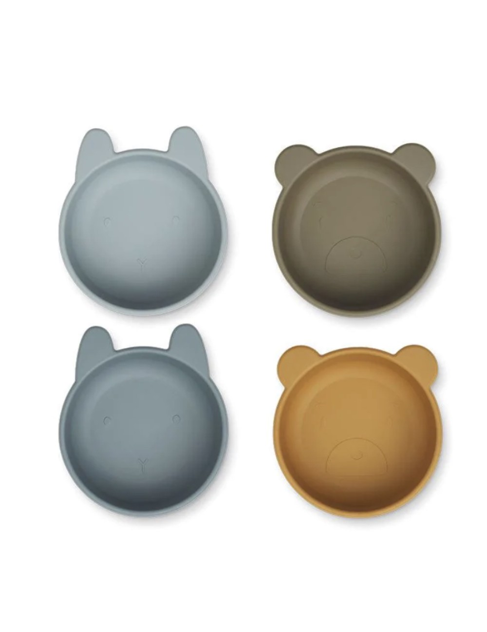 Lot de 4 bols en silicone Iggy Golden caramel bleu multi mix