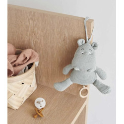 Peluche musicale Angela hippo dove blue