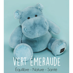 Peluche Hippopotame - Vert émeraude 25 cm HIP'UNITED