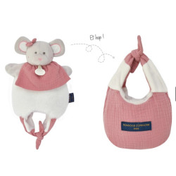 Doudou Souris grise Amusette 3 EN 1