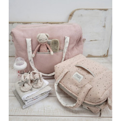 Sac maternité Camila waffle rose