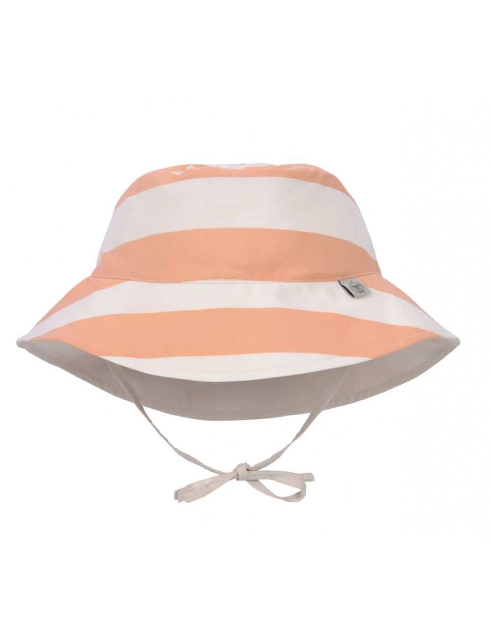 Chapeau anti-UV réversible Rayés blanc cassé/pêche