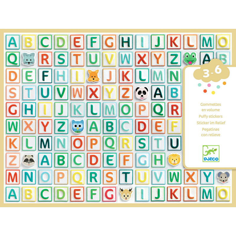 Gommettes en volume alphabet