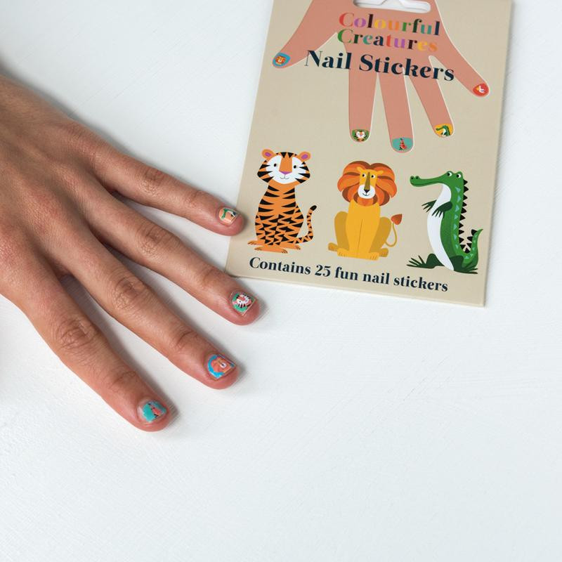 Autocollants Pour Ongles "Colourful Creatures" (paquet De 25)