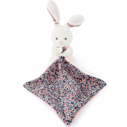 Doudou Lapin pantin rose avec doudou