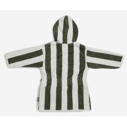 Peignoir 3-4 ans Stripe Éponge Leaf Green GOTS