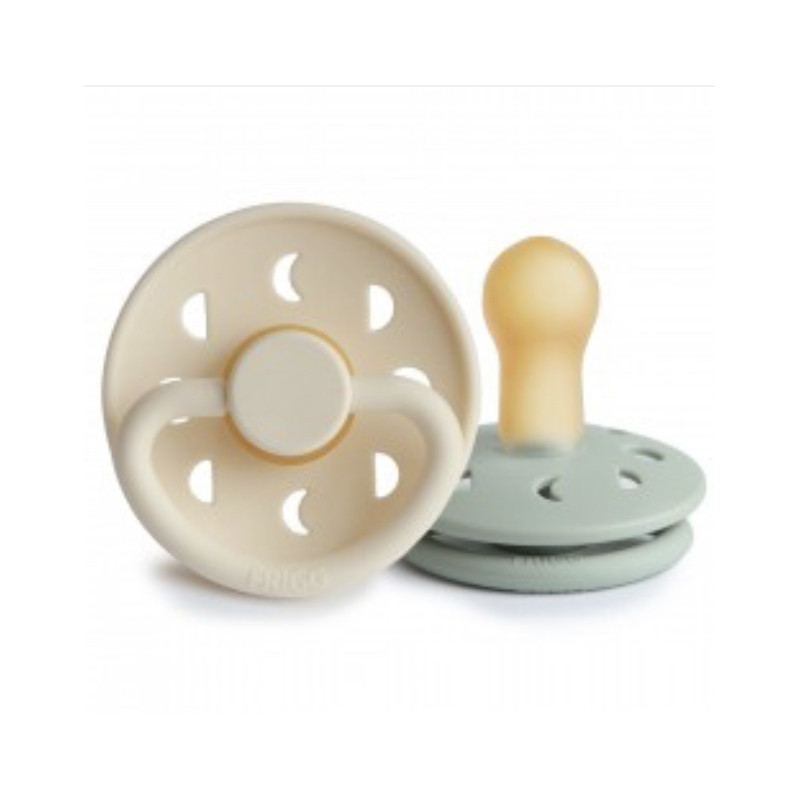 Lot de 2 tétines Frigg Moon Cream / sage