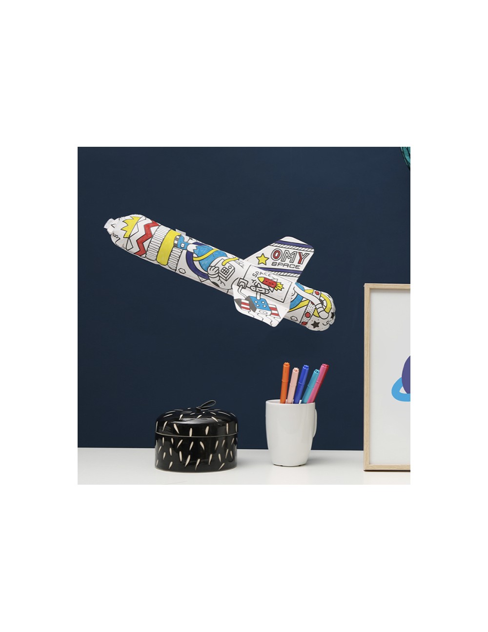 Coloriage 3D à gonfler Rocket / Fusée en papier - OMY Design & Play