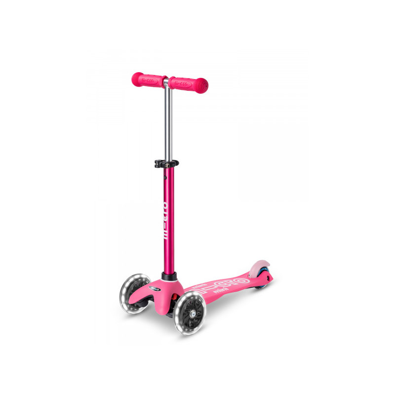 Trottinette 3 roues Mini Micro Deluxe Rose LED