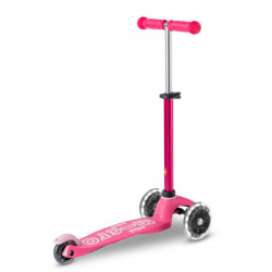 Trottinette 3 roues Mini Micro Deluxe Rose LED