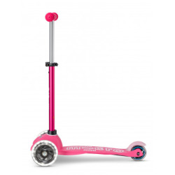 Trottinette 3 roues Mini Micro Deluxe Rose LED