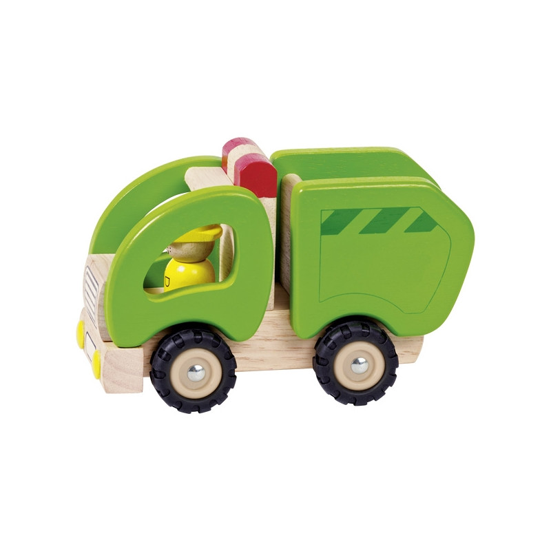 Camion poubelle en bois