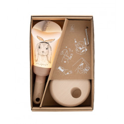 Coffret lampe nomade 5 en 1 Lapin so sweet rose poudré