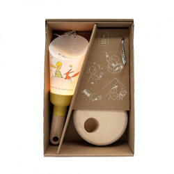 Coffret lampe nomade 5 en 1 Le petit prince et le renard jaune miel