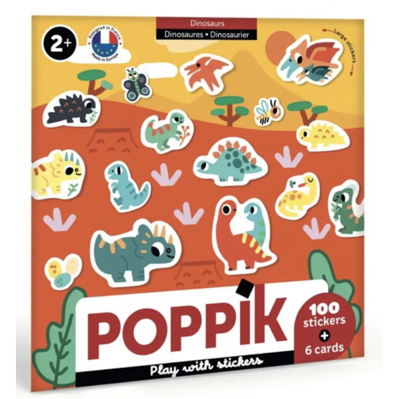 Cartes et stickers Dinosaures Poppik