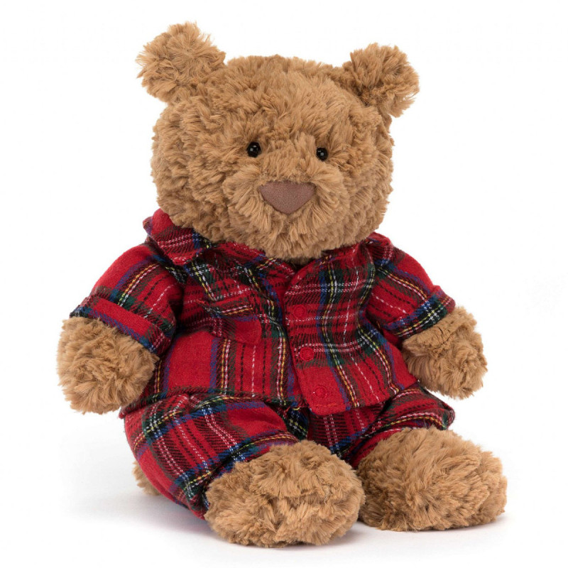 Peluche Bartholomew en pyjama Bedtime