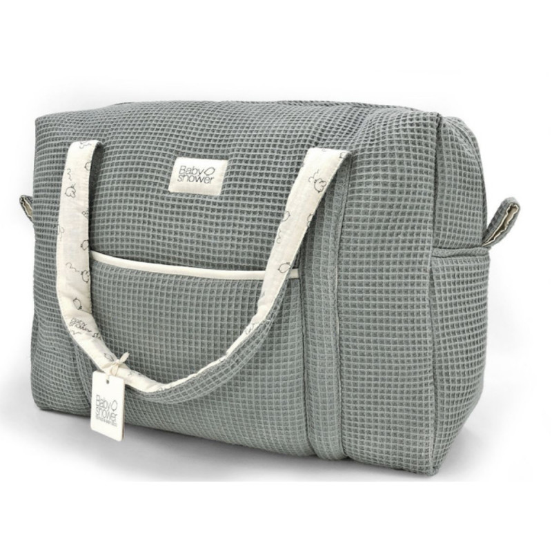 Sac de maternité Camila Waffle Grey