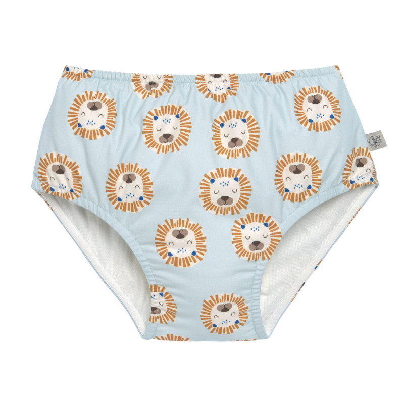 Maillot de bain couche Lion bleu poudré