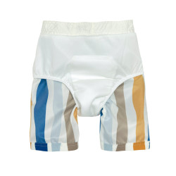 Short de bain vague bleu