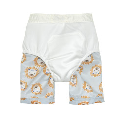 Short de bain Lion bleu poudré