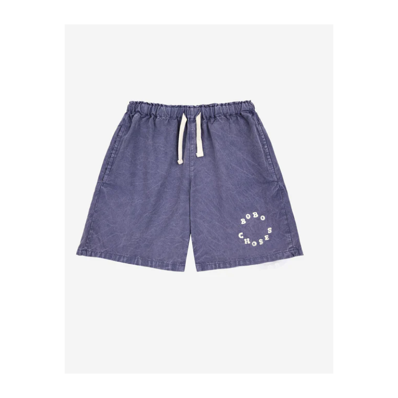 Shorts prussian blue Bobo Choses Circle woven