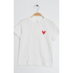 T-shirt coeur blanc