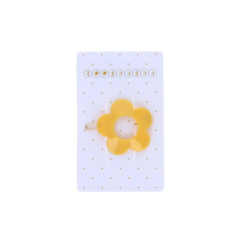 Pince clip fleurs jaune