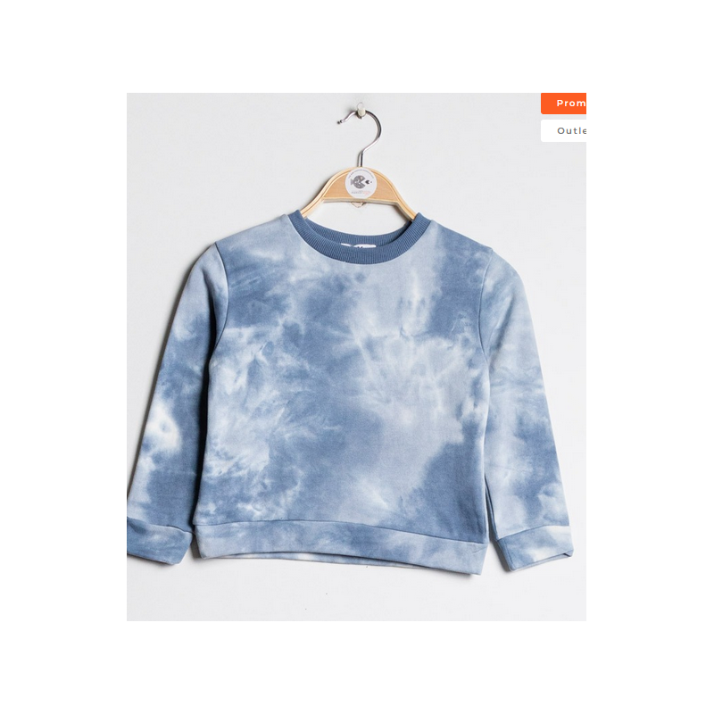 Sweat sans capuche tie&dye bleu