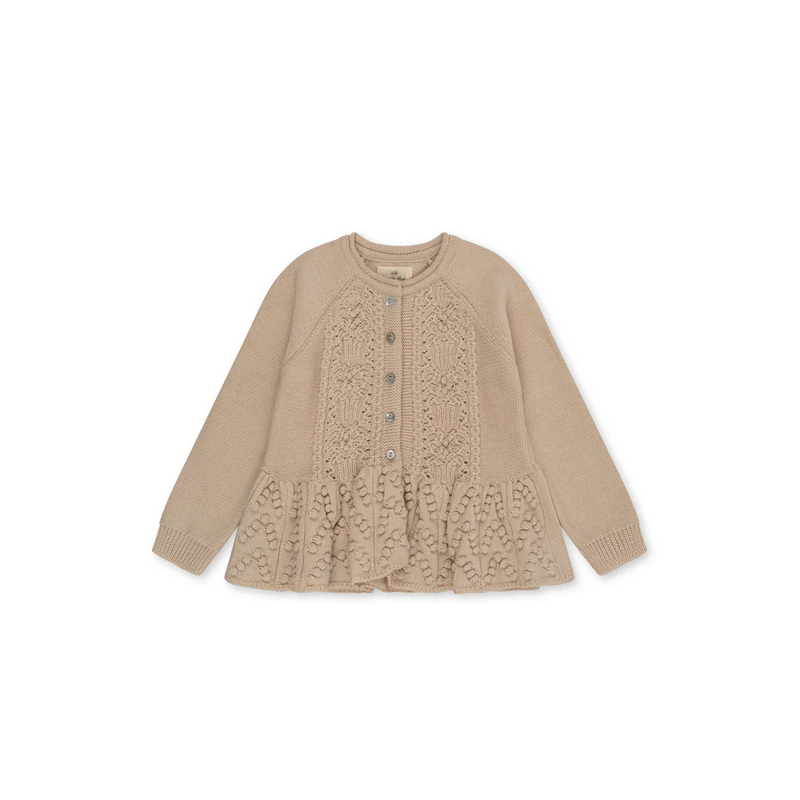 CARDIGAN A VOLANTS CABBY PEACH BLUSH