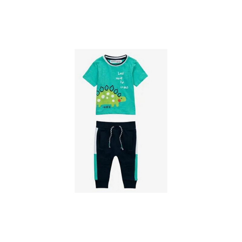 Ensemble jogging dinosaure vert