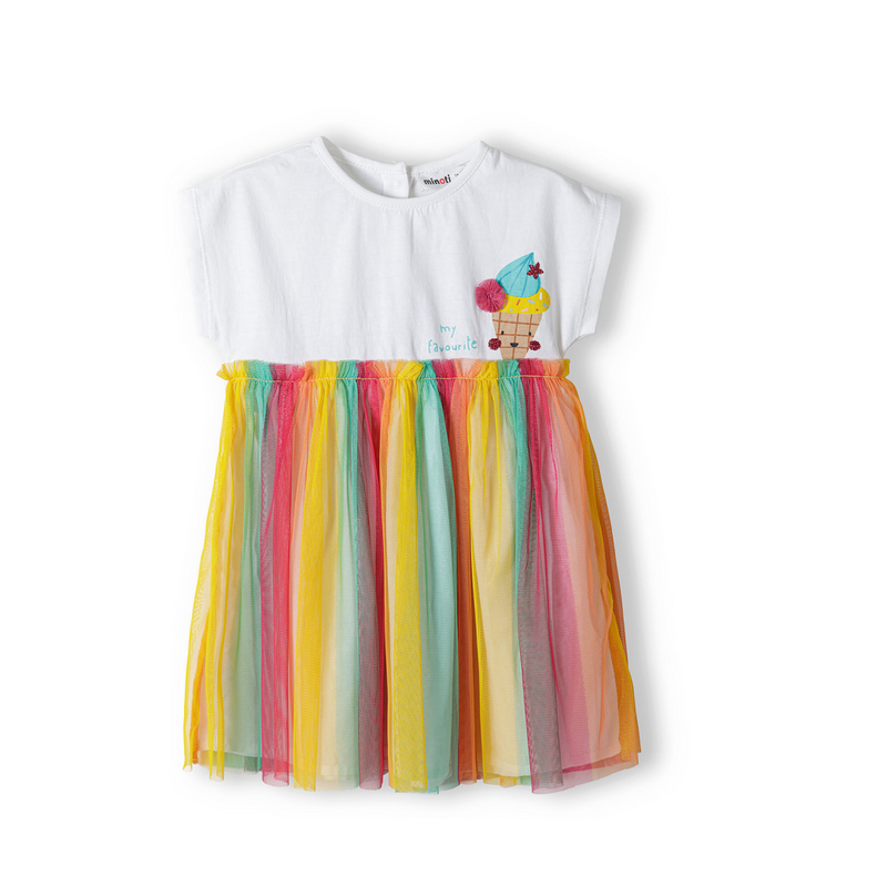 Robe tulle multicolore