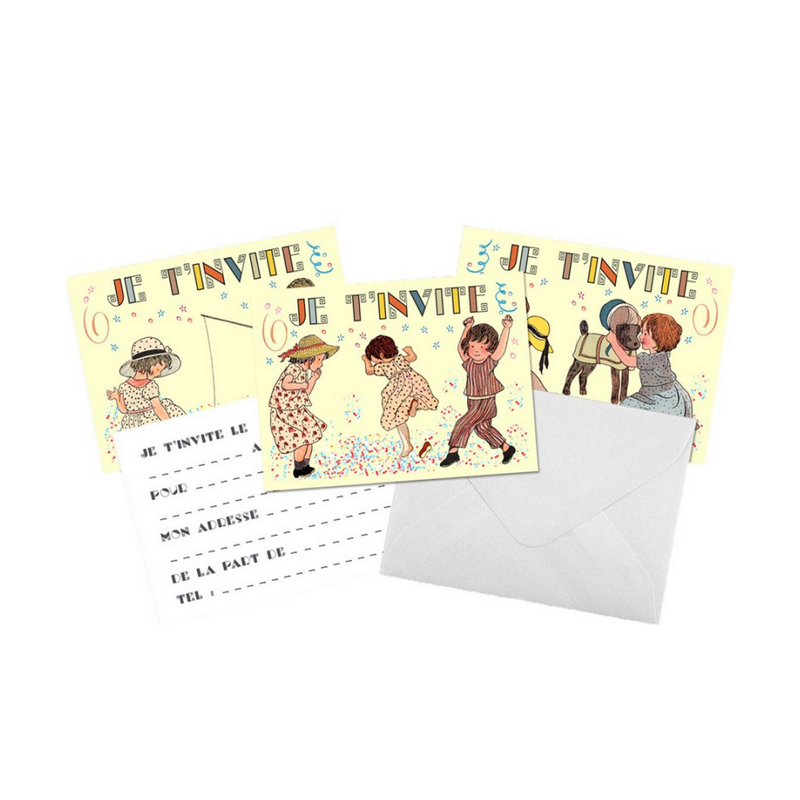 6 jolies cartes d invitation