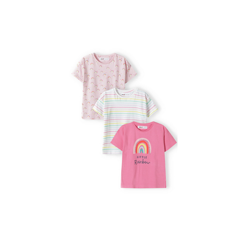 Lot de 3 t-shirts arc-en-ciel