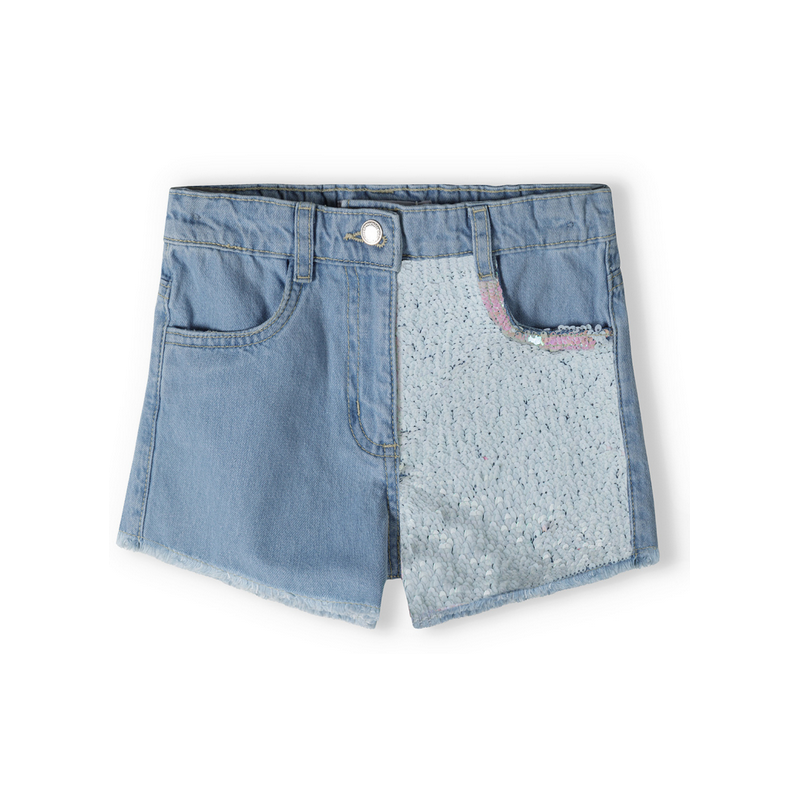 Short jean avec sequins