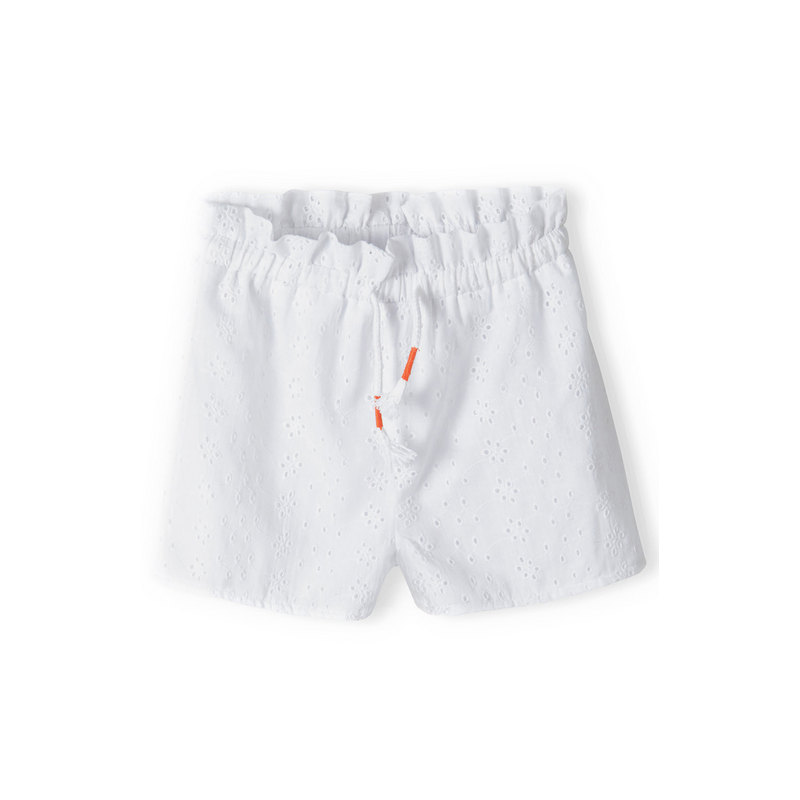 Short blanc broderies