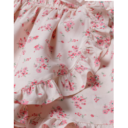 Robe portefeuille rose fleurie