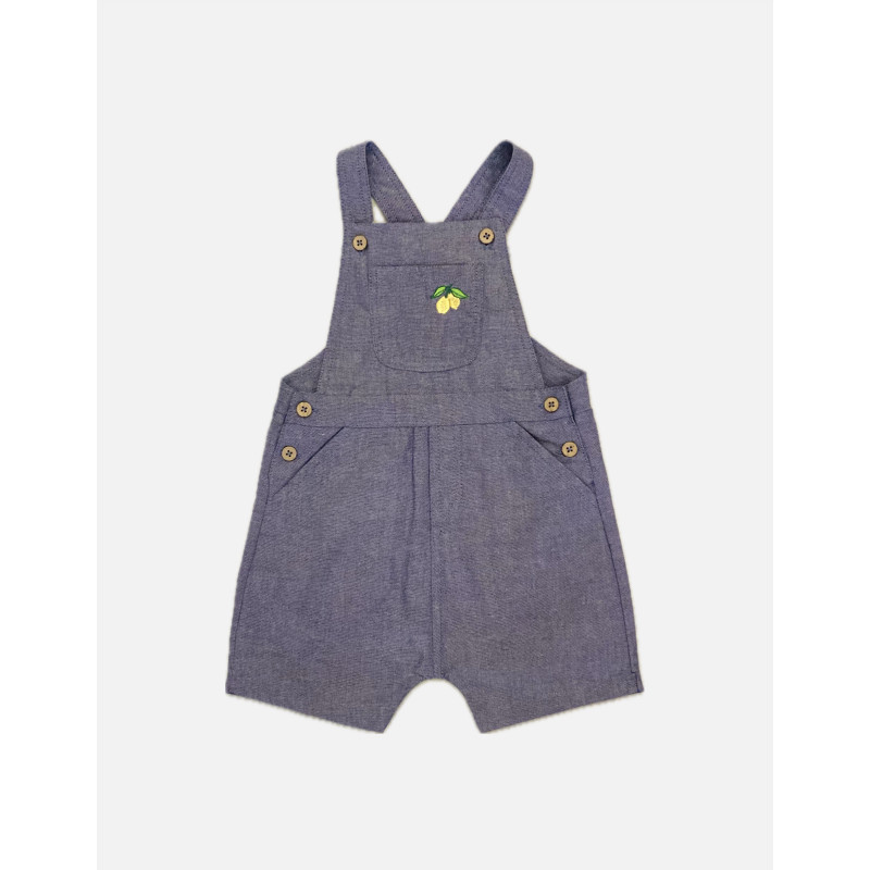 Salopette chambray citron