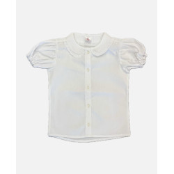 Blouse col claudine blanche