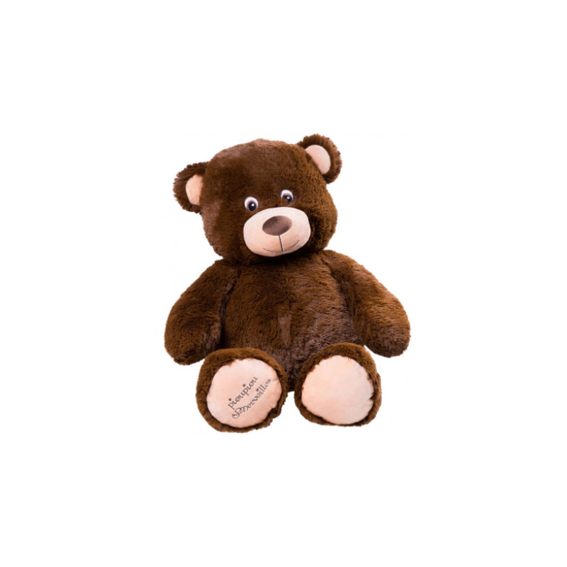 Augustin l'Ours Pantin Chocolat 70cm