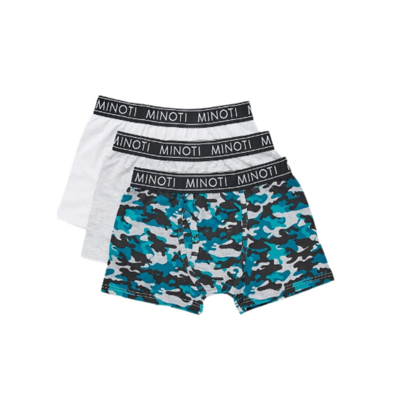 Lot de 3 boxers camouflage bleu