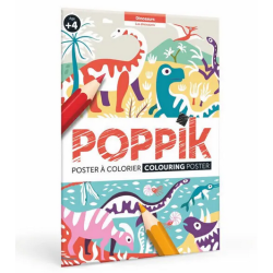 Poster à colorier Poppik- Les dinosaures