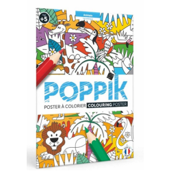 Poster à colorier Poppik- Les animaux