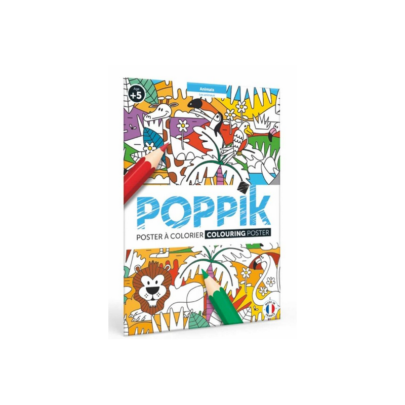 Poster à colorier Poppik- Les animaux