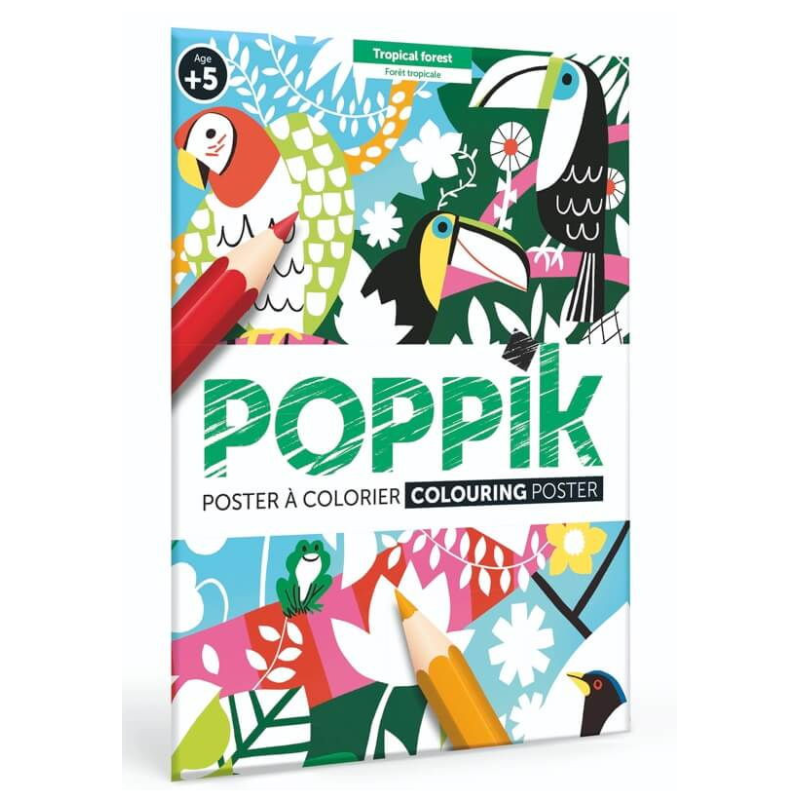 Poster à colorier Poppik- Forêt tropicale