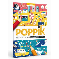 Poster à colorier Poppik - Le bord de...