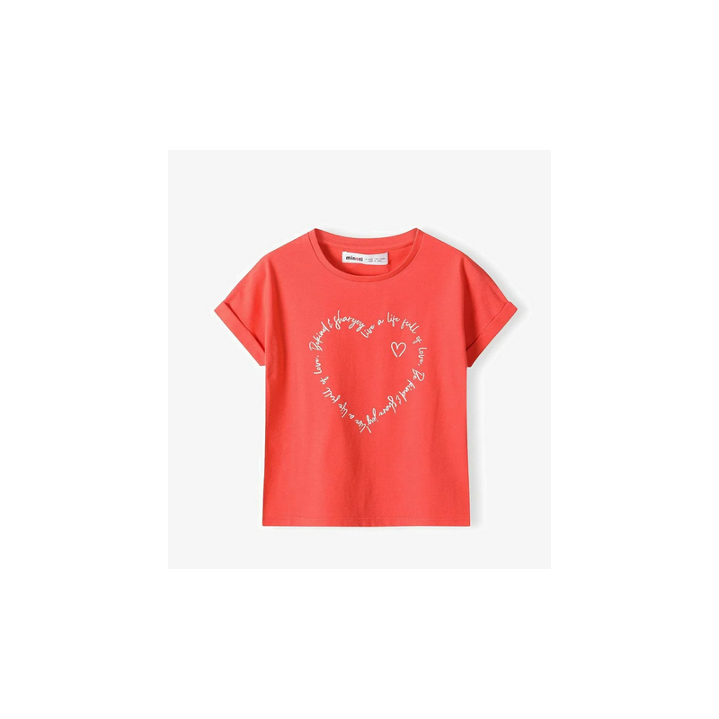 T-shirt rouge coeur