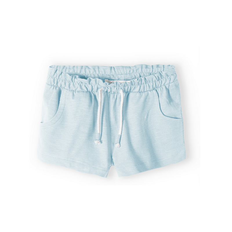 Short coton bleu